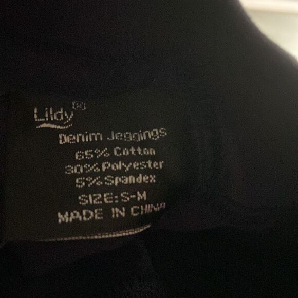 Lildy Women's Denim Leggings Stretchable Cotton Blend Small-Medium NWT S/M - Picture 7 of 11